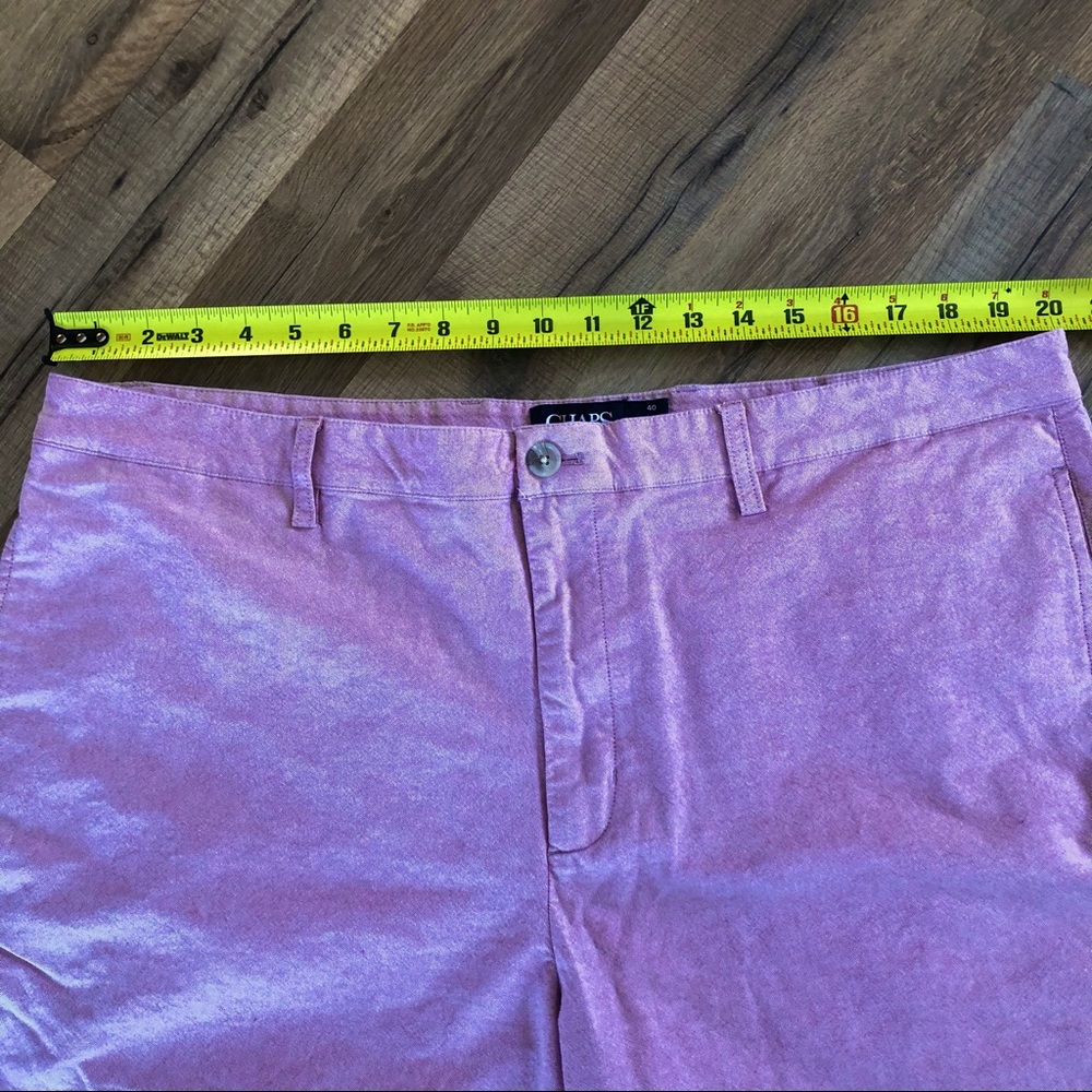 Bermuda Oxford shorts stretch pink chambray size 40 waist - Picture 5 of 10